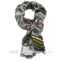 100% cashmere woven shawl digital print scarf